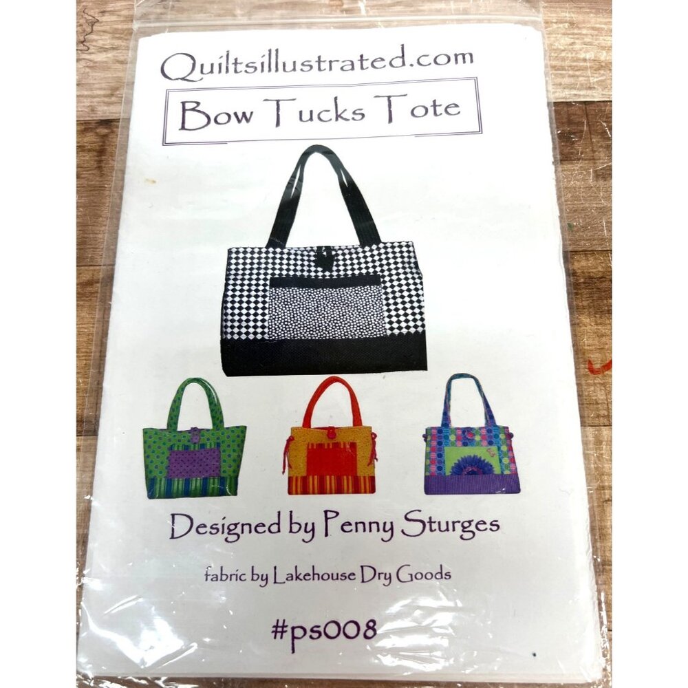 Quiltsillustrated Bow Tucks Tote Sewing Pattern By Penny Sturges
